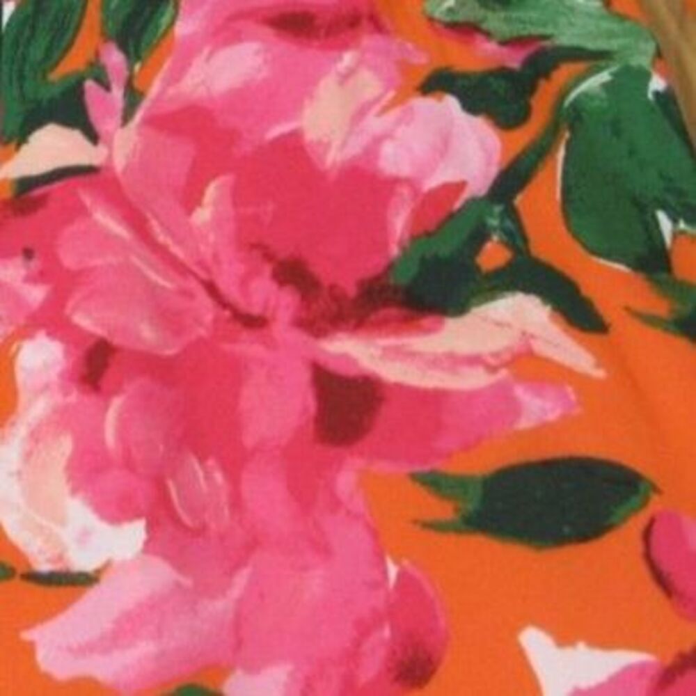 LULUS Sweetest Song Orange Floral Print Romper Sz Large Backless Long Sleeve NWT - Picture 7 of 13